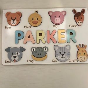 Wooden Puzzle Name Parker